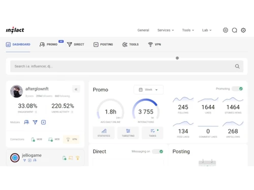 Inflact Dashboard