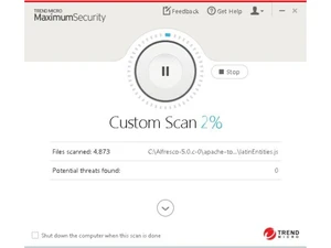 TrendMicro Maximum Security custom-scan