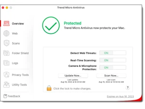 TrendMicro Maximum Security dashboard
