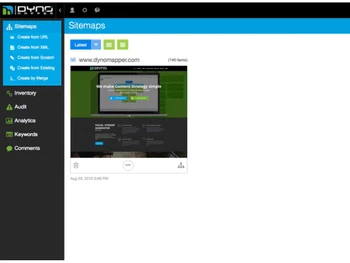 Dyno mapper Dashboard