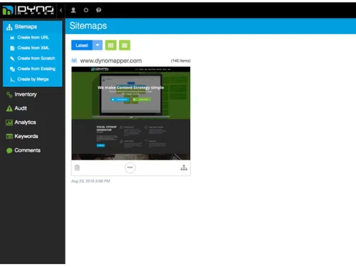 Dyno mapper Dashboard