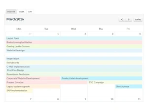 Copper Project calendar
