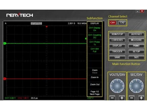 Perytech USB Oscilloscope Dashboard