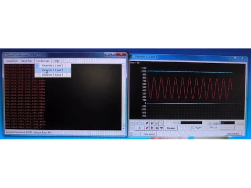 Serial oscilloscope Data