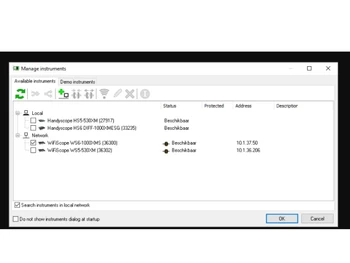 Multichannel oscilloscope software Manage