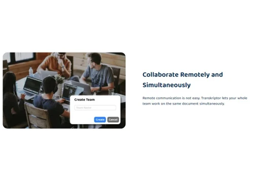 Transkriptor Collaborate