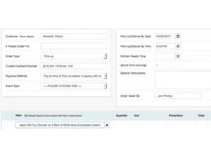 CaterZen Order Taking