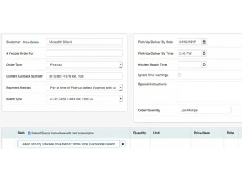 CaterZen Order Taking