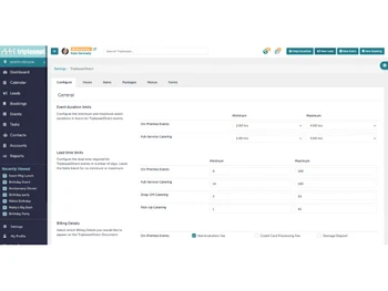 Tripleseat Direct Dashboard