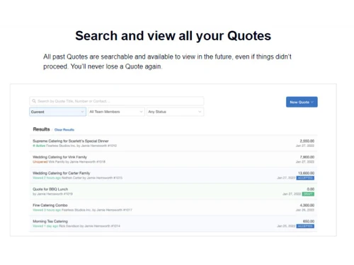 Quotientapp search