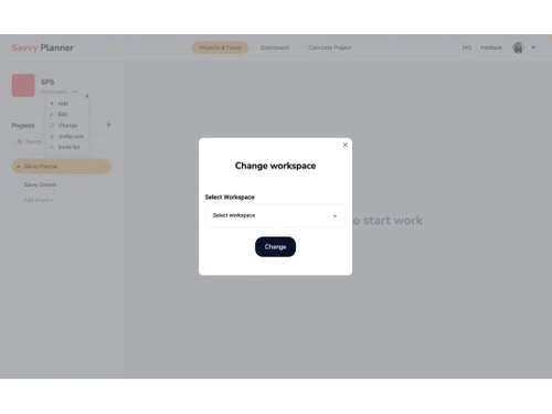 savvy planner workspace