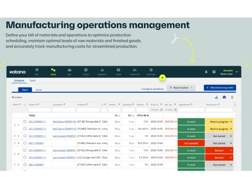 Katana Cloud Inventory Manufacturing