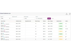 Ezovion Blood Bank Software Collection
