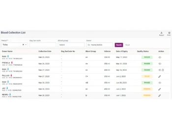 Ezovion Blood Bank Software Collection