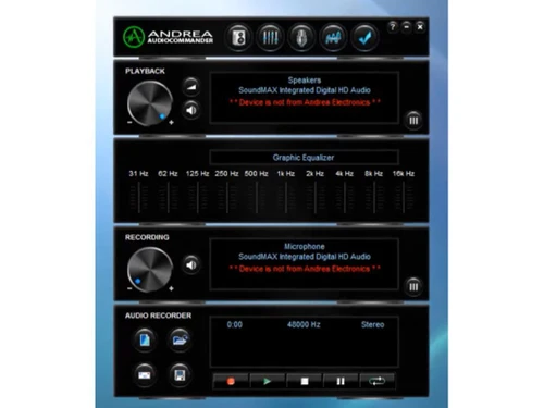 andrea audiocommander dashboard