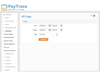 PayTrace API Logs