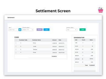 iamretailer Distributor Software Settlement Screen