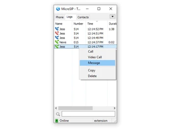 MicroSIP Secure Message