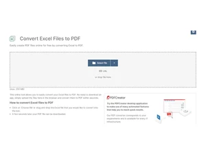 pdfcreator convert excel file