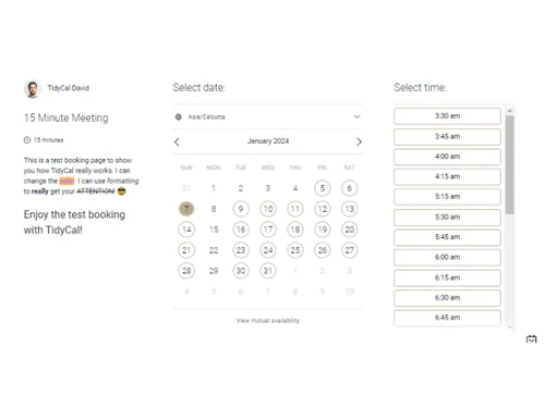 TidyCal Calendar