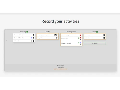 kanban one record