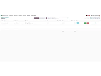 odoo manufacturing product