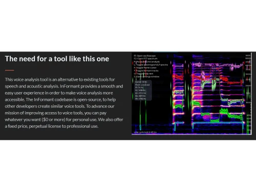 InFormant Speech Analytics Acoustic