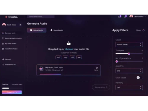 Revocalize AI Generate Audio