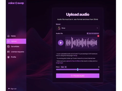 Voice Swap Upload Audio