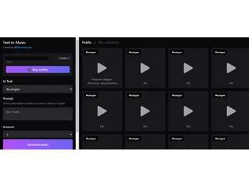 texttomusic dashboard