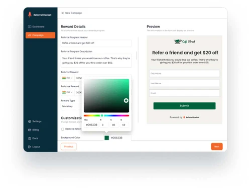 referral rocket reward