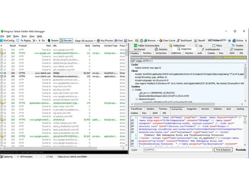 Fiddler Traffic Capturing