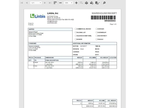 linbis fms receipt