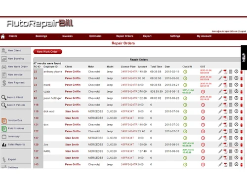 Auto Repair Bill Billing and Invoicing