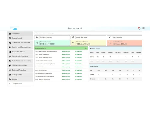 AutoRepair Cloud Dashboard