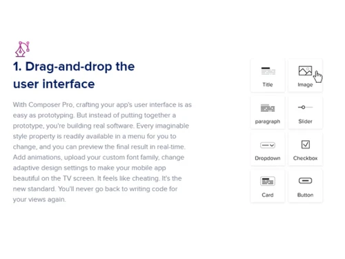 AppGyver Composer Pro User Interface