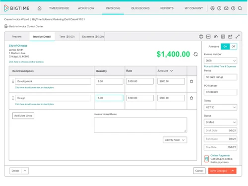 BigTime Invoicing