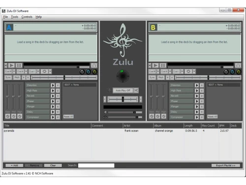 zulu dj software dashboard