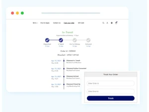 Custom branded tracking page