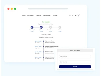 Custom branded tracking page