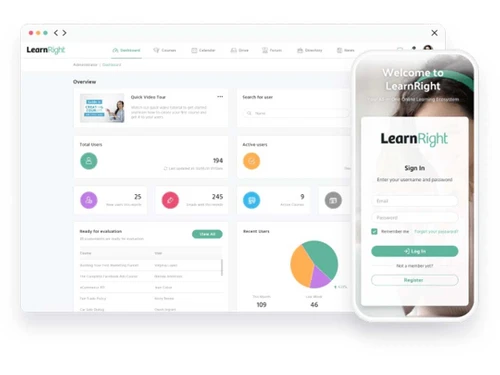 LearnRight dashboard