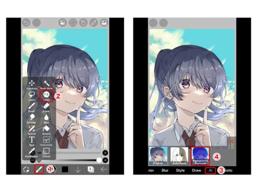 ibispaint background removal