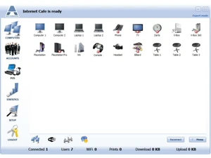 Antamedia Internet cafe dashboard