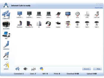 Antamedia Internet cafe dashboard