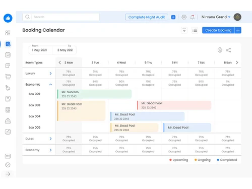hotelx booking calendar