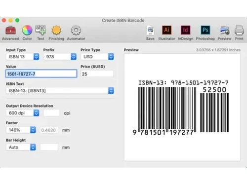 barcode producer isbn