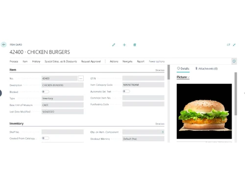 Certus Food ERP Item Master