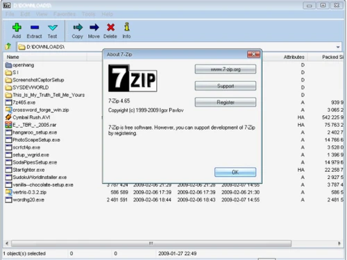 7-Zip Dashboard
