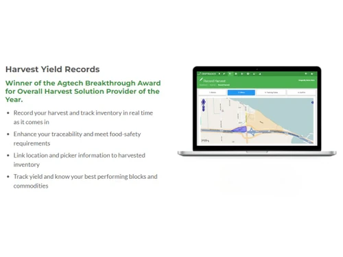 Croptracker Harvest Yield Records