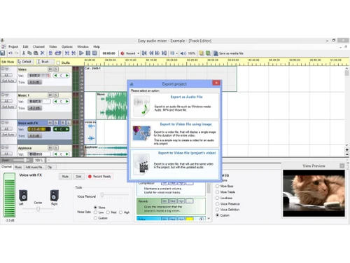 gfsoftware easy audio mixer export project